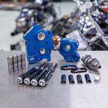 Load image into Gallery viewer, S&amp;S Cycle 2017+ Oil Cooled M8 Models Chain Drive 465C Cam Chest Kit w/ Blk Pushrod Tubes - Incl. VVT