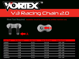 Vortex Racing V3 2.0 Master Link Rivet 525RX3-RCL- Gold