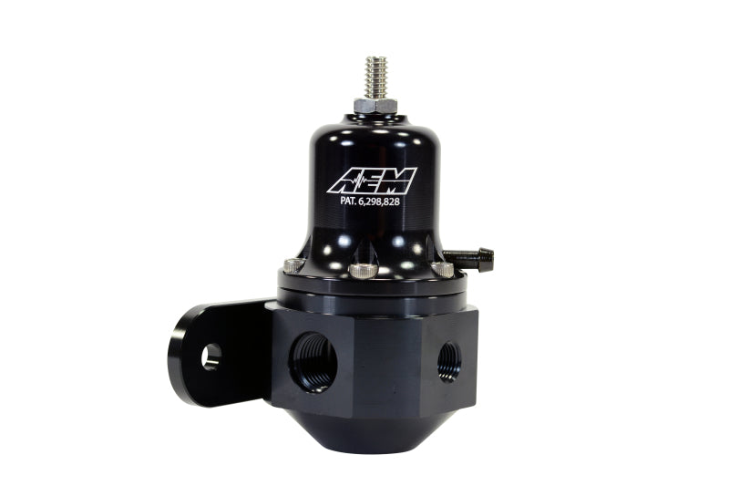 AEM High Capacity Universal Black Adjustable Fuel Pressure Regulator - Mo-Moto