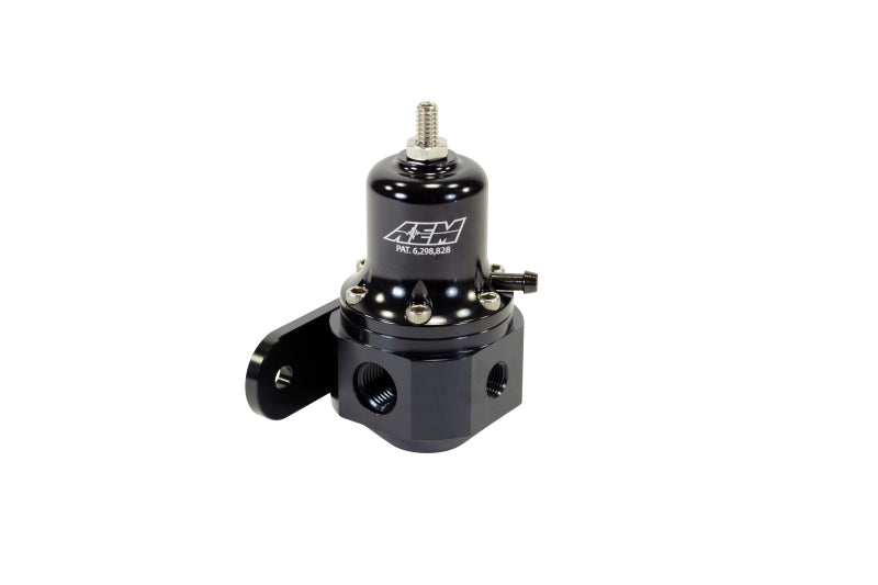AEM High Capacity Universal Black Adjustable Fuel Pressure Regulator - Mo-Moto