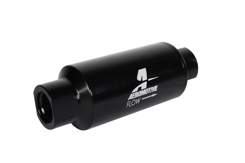 Aeromotive In-Line Filter 10AN 10 Micron Microglass Element Bright-Dip Black 2in OD - Mo-Moto