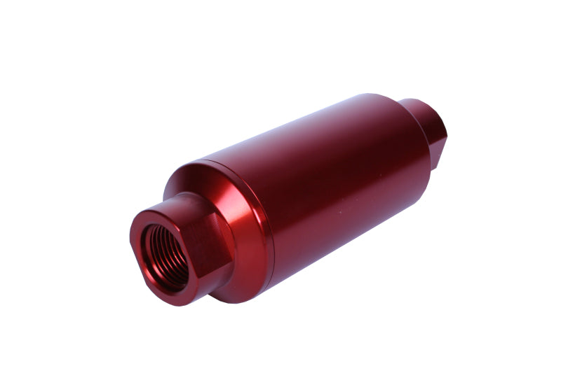 Aeromotive In-Line Filter - (AN-10) 10 Micron Microglass Element Red Anodize Finish - Mo-Moto
