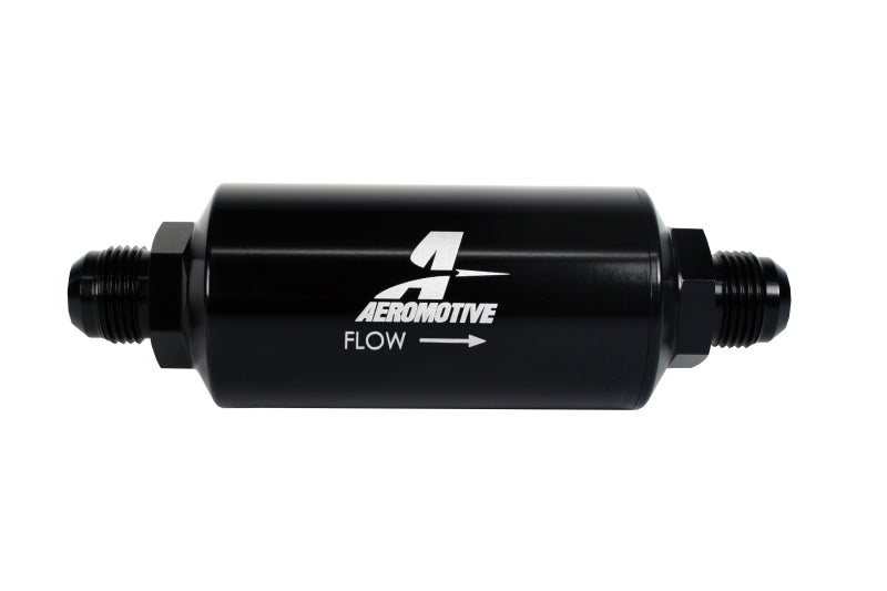 Aeromotive In-Line Filter - (AN-10) 100 Micron Stainless Steel Element Black Anodize Finish - Mo-Moto