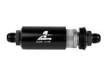 Load image into Gallery viewer, Aeromotive In-Line Filter - (AN-10) 100 Micron Stainless Steel Element Black Anodize Finish - Mo-Moto