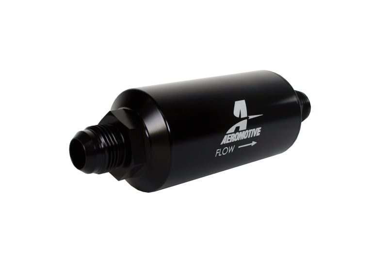 Aeromotive In-Line Filter - (AN-10) 100 Micron Stainless Steel Element Black Anodize Finish - Mo-Moto