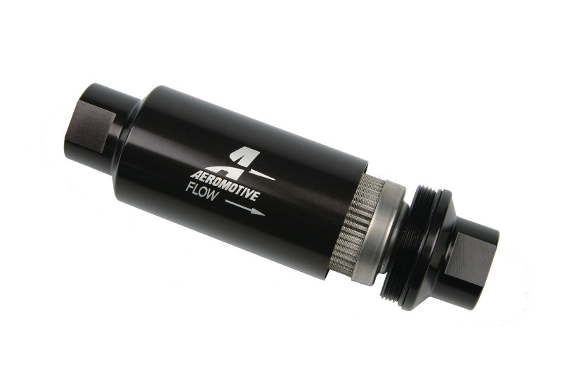 Aeromotive In-Line Filter - AN-10 - Black - 100 Micron - Mo-Moto