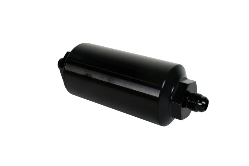 Aeromotive In-Line Filter - (AN-6 Male) 10 Micron Microglass Element Bright Dip Black Finish - Mo-Moto