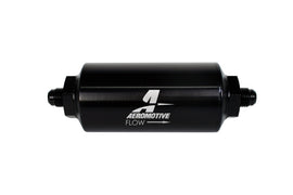 Aeromotive In-Line Filter - (AN-6 Male) 10 Micron Microglass Element Bright Dip Black Finish - Mo-Moto