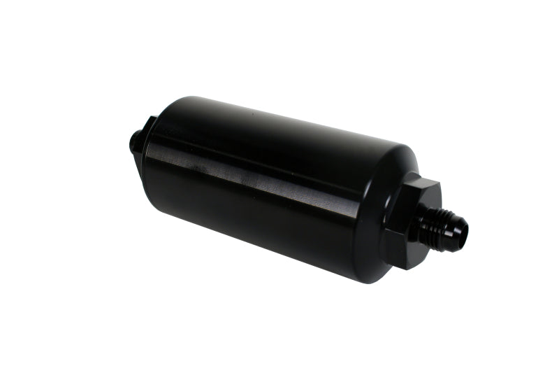 Aeromotive In-Line Filter - (AN-6 Male) 10 Micron Microglass Element Bright Dip Black Finish - Mo-Moto
