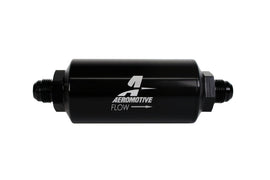 Aeromotive In-Line Filter - (AN -8 Male) 10 Micron Fabric Element Bright Dip Black Finish - Mo-Moto