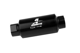 Aeromotive In-Line Fuel Filter 40-M Stainless Mesh Element ORB-10 Port (Bright-Dip Black) 2in. OD - Mo-Moto