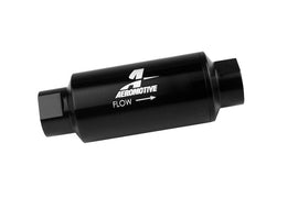 Aeromotive In-Line Fuel Filter 40-M Stainless Mesh Element ORB-10 Port (Bright-Dip Black) 2in. OD - Mo-Moto