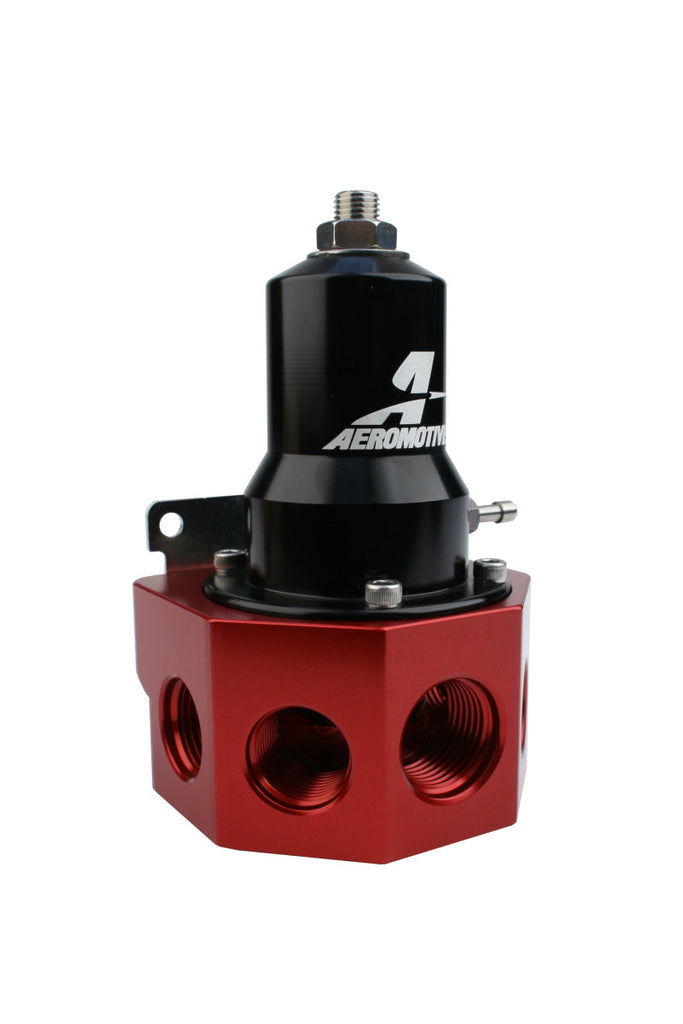 Aeromotive Regulator - 30-120 PSI - .500 Valve - 4x AN-08 and AN-10 inlets / AN-10 Bypass - Mo-Moto