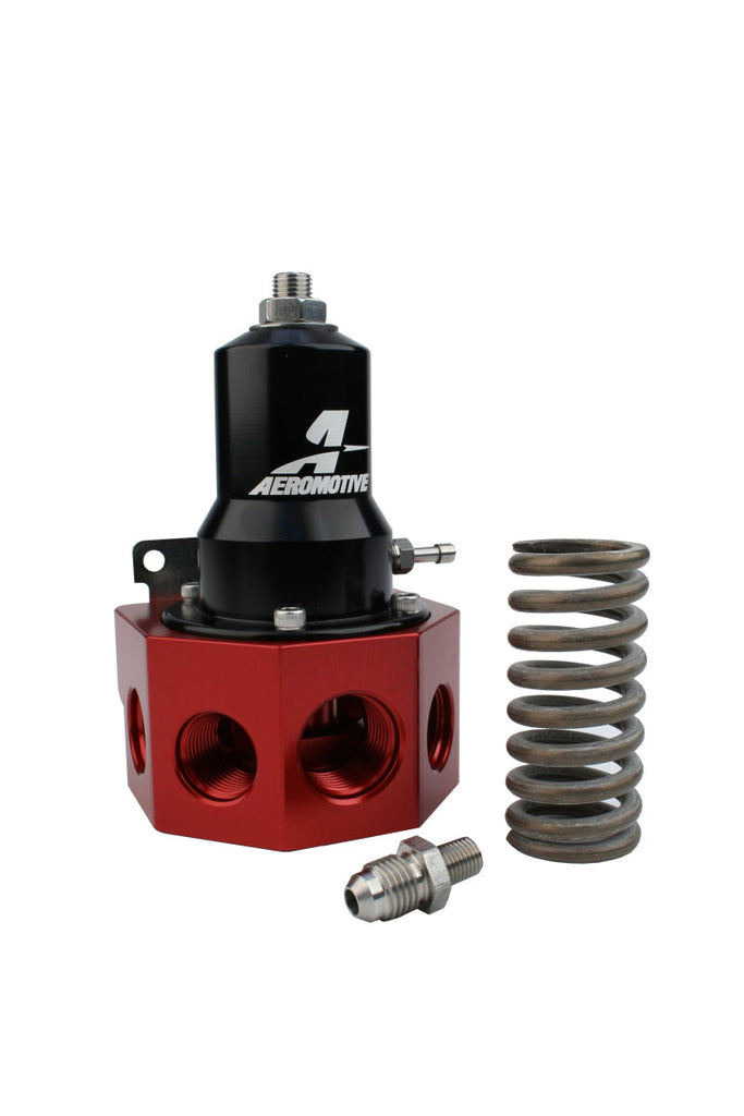 Aeromotive Regulator - 30-120 PSI - .500 Valve - 4x AN-08 and AN-10 inlets / AN-10 Bypass - Mo-Moto