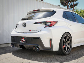 aFe 23-24 Toyota GR Corolla L3 1.6L (t) Gemini XV 3in to 2-1/2in Cat Back Exhaust w/ Blue Flame Tips - Mo-Moto