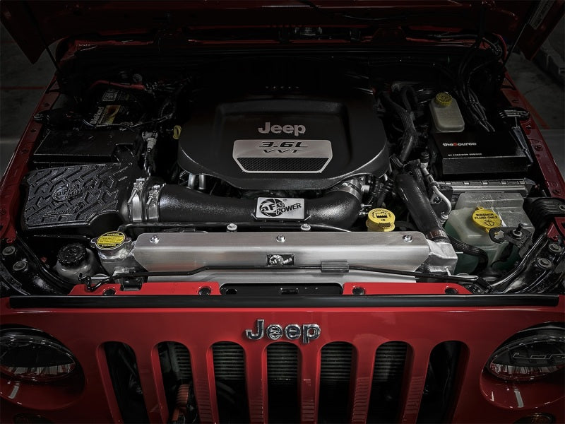 aFe BladeRunner GT Series Bar and Plate Radiator w/ Black Hoses 12-18 Jeep Wrangler (JK) V6 3.6L - Mo-Moto