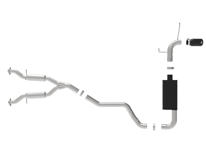 aFe Large Bore HD 3in 304 SS Cat-Back Exhaust w/ Black Tips 14-19 Jeep Grand Cherokee (WK2) V6-3.6L - Mo-Moto