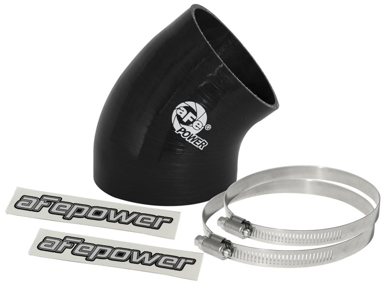 aFe MagnumFORCE Cold Air Int Sys Spare Parts Kit (4-3.5in ID x 40 Deg) Elbow Reducing Coupler - Blk - Mo-Moto