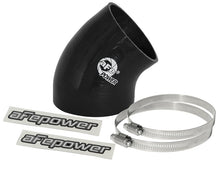 Load image into Gallery viewer, aFe MagnumFORCE Cold Air Int Sys Spare Parts Kit (4-3.5in ID x 40 Deg) Elbow Reducing Coupler - Blk - Mo-Moto