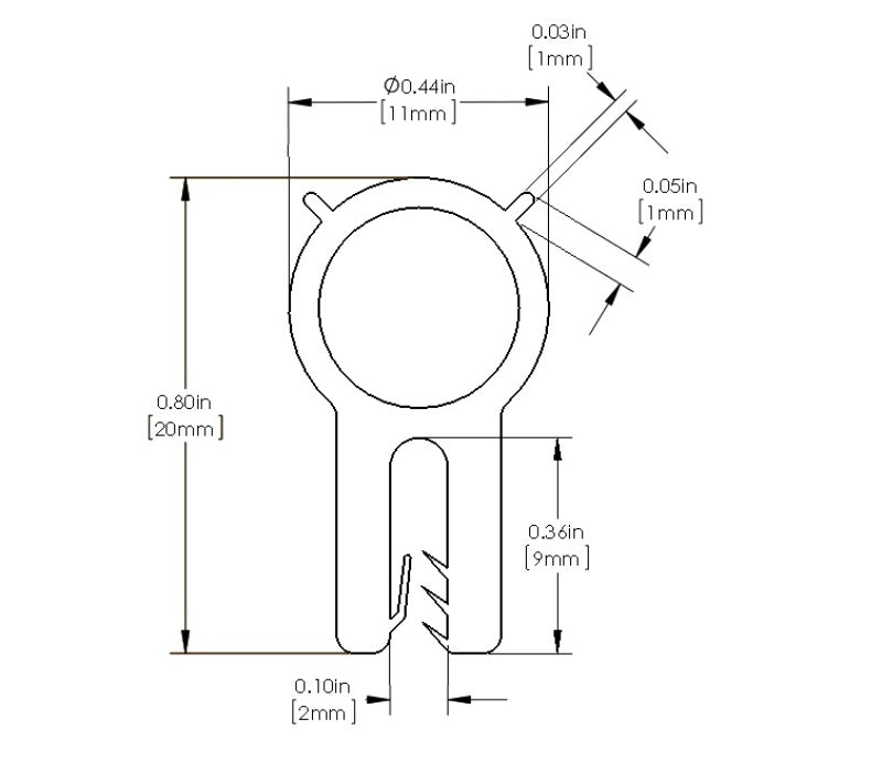 aFe MagnumFORCE Spare Parts Trim Seal Kit (1/16IN X 7/16IN) x 36IN L - Mo-Moto