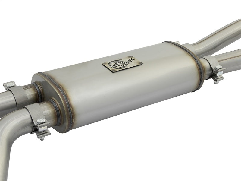 aFe POWER Rebel Series 2-1/2in 409 SS Cat Back Exhaust w/ Black Tips 16-17 Nissan Titan V8 5.6L - Mo-Moto