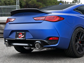 aFe POWER Takeda 2.5in 304 SS CB Exhaust w/ Carbon Fiber Tips 17-19 Infiniti Q60 V6-3.0L (tt) - Mo-Moto