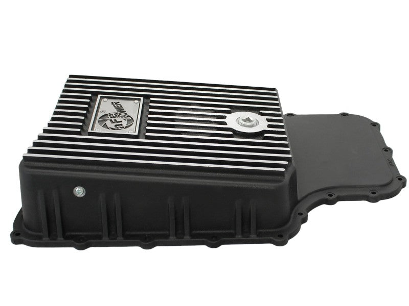 aFe Power Transmission Pan Black Machined 11-14 Ford 6R140 Trucks V8 6.7L (td) - Mo-Moto