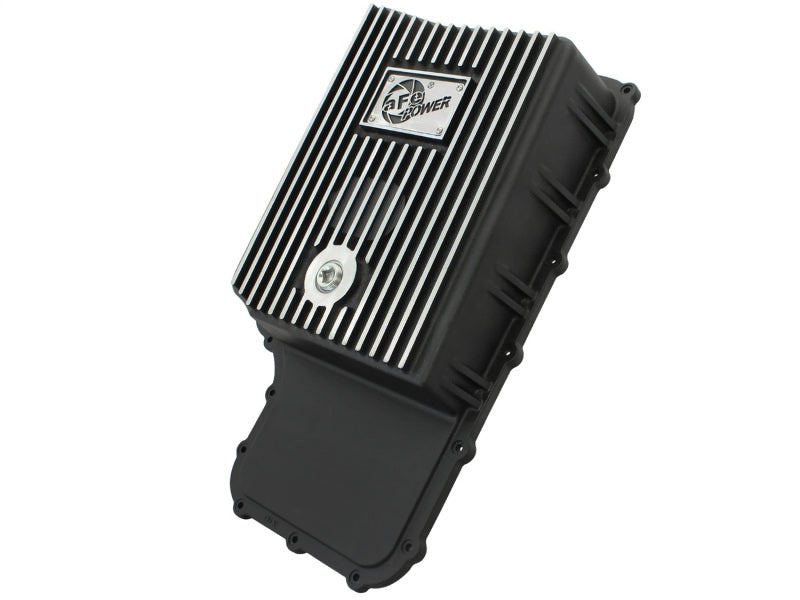 aFe Power Transmission Pan Black Machined 11-14 Ford 6R140 Trucks V8 6.7L (td) - Mo-Moto