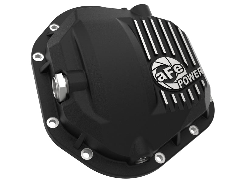 aFe Pro Series Dana 60 Front Differential Cover Black w/ Machined Fins 17-20 Ford Trucks (Dana 60) - Mo-Moto