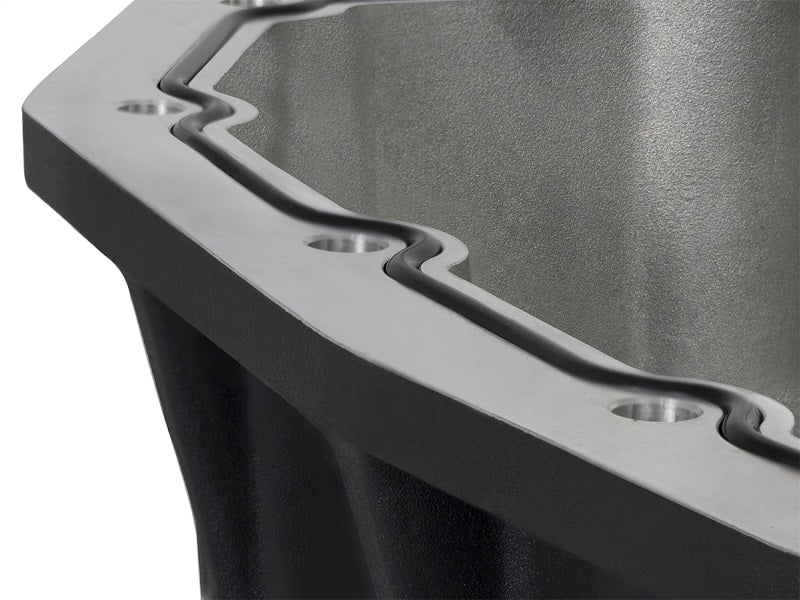 AFE Pro Series Engine Oil Pan Black w/Machined Fins; 11-16 Ford Powerstroke V8-6.7L (td) - Mo-Moto