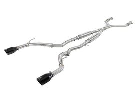 aFe Takeda 2.5in 304 SS Cat-Back Exhaust System w/ Black Tips 16-18 Infiniti Q50 V6-3.0L (tt) - Mo-Moto