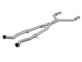 aFe Takeda 2.5in to 3in 304 SS Y-Pipe Exhaust System 16-18 Infiniti Q50/Q60 V6-3.0L (tt) - Mo-Moto