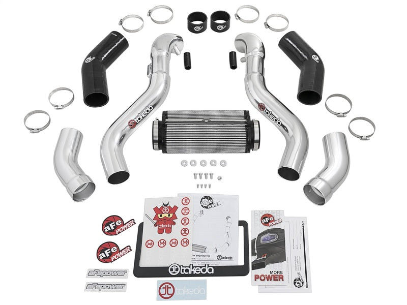 aFe Takeda Intake Stage-2 Polished Pro DRY S 09-17 Nissan 370Z V6 3.7L - Mo-Moto