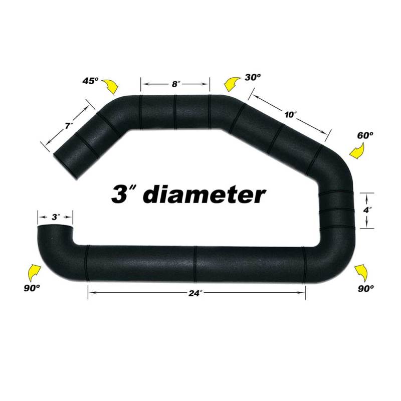 Airaid U-Build-It - 3in Intake Tube - Mo-Moto