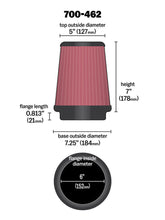 Load image into Gallery viewer, Airaid Universal Air Filter - Cone 6 x 7-1/4 x 5 x 7 - Mo-Moto