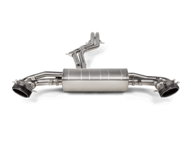 Akrapovic 2020+ Audi RS Q8 (M4) Evolution Line Cat Back (Titanium) w/Carbon Fiber/Titanium Tips - Mo-Moto
