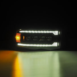 AlphaRex 02-05 Dodge Ram 1500 NOVA LED Proj Headlights Alpha Black w/Activ Light/Seq Signal - Mo-Moto