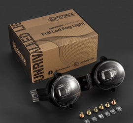 Alpharex 02-08 Dodge Ram 1500/03-09 Ram 2500/3500 DoubleTap Dual Color LED Proj Fog Lights - Wt/Ambr - Mo-Moto