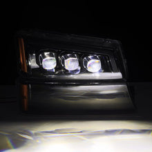 Load image into Gallery viewer, AlphaRex 03-06 Chevy Silverado 1500/2500HD/3500HD/Avalanche Alpha-Black NOVA LED Proj Headlights - Mo-Moto