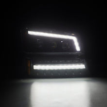 Load image into Gallery viewer, AlphaRex 03-06 Chevy Silverado 1500/2500HD/3500HD/Avalanche Alpha-Black NOVA LED Proj Headlights - Mo-Moto
