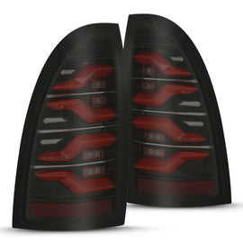AlphaRex 05-15 Toyota Tacoma LUXX LED Taillights Blk/Red w/Activ Light/Seq Signal - Mo-Moto