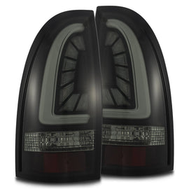 AlphaRex 05-15 Toyota Tacoma PRO-Series LED Tail Lights Jet Black - Mo-Moto