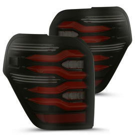 AlphaRex 10-21 Toyota 4Runner LUXX LED Taillights Blk/Red w/Activ Light/Seq Signal - Mo-Moto