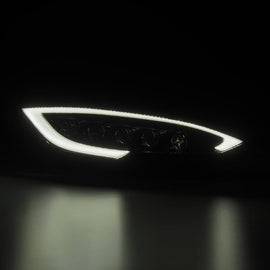 AlphaRex 12-21 Tesla Model S NOVA LED Proj Headlights Alpha-Black w/Actv Light & Seq.Sig / SB DRL - Mo-Moto