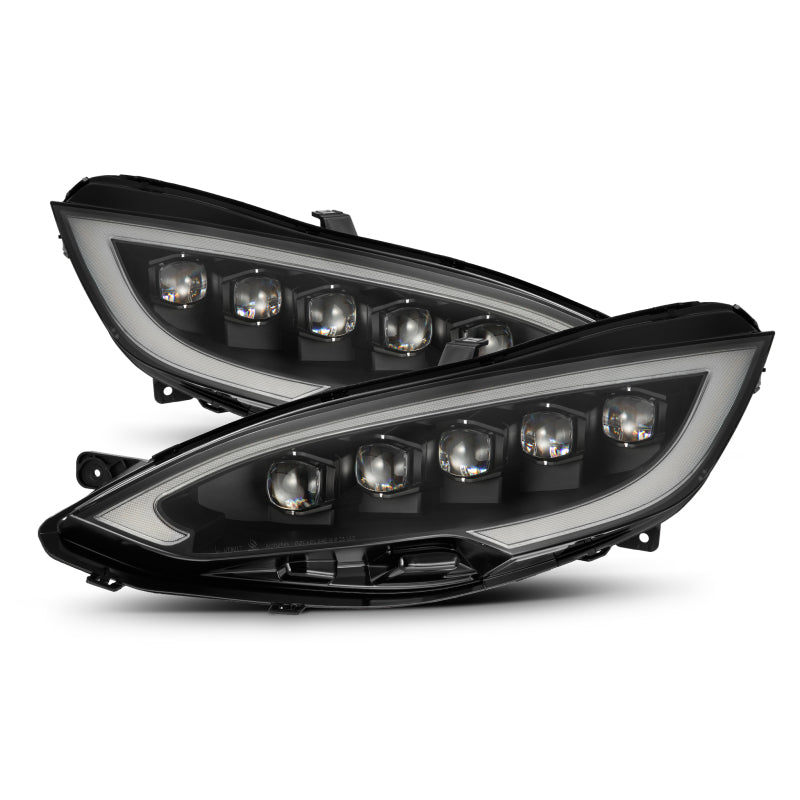 AlphaRex 12-21 Tesla Model S NOVA-Series LED Proj Headlights Blk w/Activtn Light & Seq.Sig / SB DRL - Mo-Moto