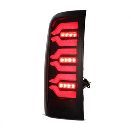 AlphaRex 14-18 Chevy Silverado 1500 Luxx-Series LED Tail Lights Black/Red w/Activ Light/Seq Signal - Mo-Moto