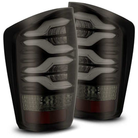 AlphaRex 16-20 Toyota Tacoma PRO-Series LED Tail Lights Jet Black - Mo-Moto
