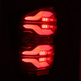AlphaRex 16-21 Toyota Tacoma LUXX LED Taillights Blk/Red w/Activ Light/Seq Signal - Mo-Moto