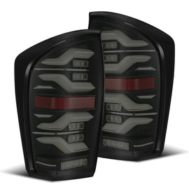 AlphaRex 16-21 Toyota TacomaLUXX LED Taillights Blk w/Activ Light/Seq Signal - Mo-Moto