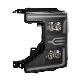 AlphaRex 20-22 Ford F-250/350/450 SD NOVA-Series LED Proj Headlights Bk w/Actv Light SeqSig & SBDRL - Mo-Moto